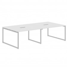 Конференц стол XQSCT 2714 Белый/Алюминий 2720х1406х750