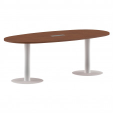 Конференц стол ПРГ-3 Орех Французский/Белый 2200х1100х750