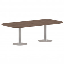 Конференц стол ПРГ-8 Ясень Шимо/Белый 2400х1200х750