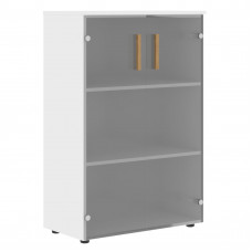 Шкаф со стеклянными дверьми и топом FMC 80.2 Прозрачное/Белый премиум 802х429х1213 FORTA