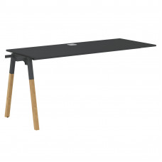 Стол приставной FIST 1567 Черный графит/Антрацит-Бук 1580х670х733 FORTA