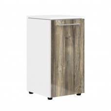 Шкаф колонка с глухой малой дверью MLC 42.1 Дуб Базель/Белый 429х423х821 MORRIS