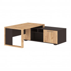 Стол руководителя с тумбой ACT 1918(R) Дуб Бофорд/Венге Магия 1900х1800х750 ALTO