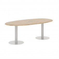 Конференц стол WOST 2211 Бук Тиара/Алюминий 2200х1100х754 WAVE