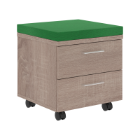 Тумба с подушкой XMC-2D.1A Дуб Сонома/Зеленый C-30 465х465х520 XTEN