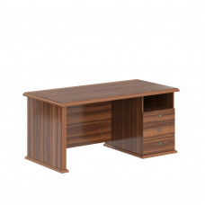 Стол руководителя однотумбовый RDT 168.A(R) Орех Даллас 1600х800х750 RAUT