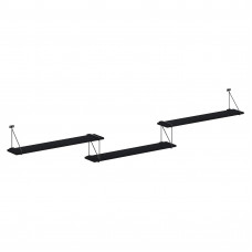 Полка с полкодержателями SH3-ROD/BAR Дуб Юкон 2380х166х392 COFFEE