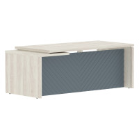 Стол руководителя TLCT 209(R) Сосна Эдмонт Z/Серо-голубой 2000х900х750 TORR LUX