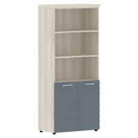 Шкаф с комплектом малых дверей и топом TLHC 85.5 Серо-голубой/Сосна Эдмонт Z 856х450х1968 TORR LUX