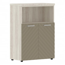 Шкаф с глухими малыми дверьми и топом TLMC 85.3 Капучино/Сосна Эдмонт Z 856х450х1203 TORR LUX