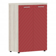 Шкаф с глухими средними дверьми и топом TLMC 85.1 Красный/Сосна Эдмонт Z 856х450х1203 TORR LUX