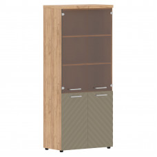Шкаф комбинированный с топом TLHC 85.2 Капучино/Дуб Бофорд Z 854х452х1968 TORR LUX