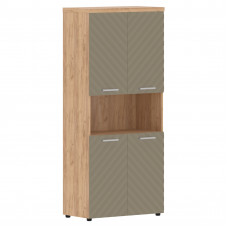 Шкаф с комплектами малых дверей и топом TLHC 85.4 Капучино/Дуб Бофорд Z 854х452х1968 TORR LUX