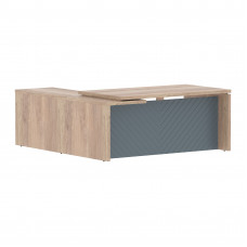 Стол руководителя TLCT 1820(R) Дуб Каньон Z/Серо-голубой 1800х2000х750 TORR LUX