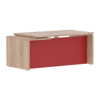 Стол руководителя TLCT 189(R) Дуб Каньон Z/Красный 1800х900х750 TORR LUX