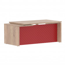 Стол руководителя TLCT 189(R) Дуб Каньон Z/Красный 1800х900х750 TORR LUX