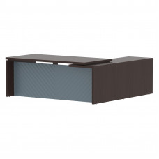 Стол руководителя TLCT 2020(L) Венге Магия Z/Серо-голубой 2000х2000х750 TORR LUX