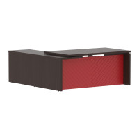 Стол руководителя TLCT 1820(R) Венге Магия Z/Красный 1800х2000х750 TORR LUX