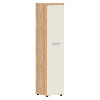 Шкаф колонка с глухой дверью и топом TLHC 42.1(R) Латте/Дуб Бофорд Z 430х452х1968 TORR LUX