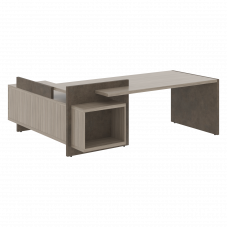 Стол СФ-531202 Дрифтвуд /Бетон чикаго темно-серый 2200х1996х840 WOOD&STONE