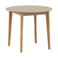 Стол круглый LYKKE TR-90 Тауп/Бук 900х900х750 LYKKE