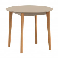 Стол круглый LYKKE TR-90 Тауп/Бук 900х900х750 LYKKE