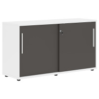 Шкаф низкий с дверьми купе ELC 1343 Мокко/Белый/Белый 1346х430х750 EDIS