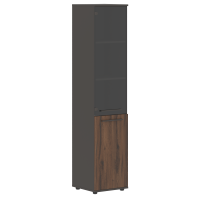 Шкаф высокий узкий EHCS 42.2 Дуб Денвер тёмный/Мокко/Мокко 426х430х1967 EDIS