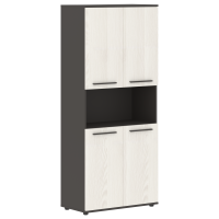 Шкаф высокий широкий EHCS 85.4 ЯсеньТраун/Мокко/Мокко 852х430х1967 EDIS