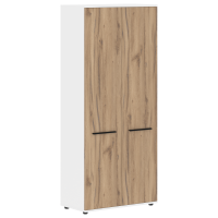 Шкаф высокий широкий EHCS 85.1 Дуб Денвер светлый/Черный/Белый 852х430х1967 EDIS