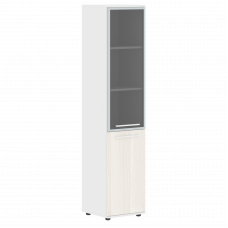 Шкаф высокий узкий EHCS 42.7(L) Ясень Траун/Белый/Белый 426х430х1967 EDIS