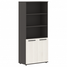 Шкаф высокий широкий EHCS 85.5 Ясень Траун/Черный/Мокко 852х430х1967 EDIS