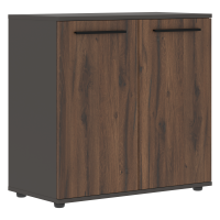 Шкаф малый широкий ELCS 85.1 Дуб Денвер тёмный/Черный/Мокко 852х430х832 EDIS