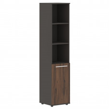 Шкаф высокий узкий EHCS 42.5 Дуб Денвер тёмный/Белый/Мокко 426х430х1967 EDIS