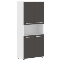 Шкаф высокий широкий EHCS 85.4 Мокко/Белый/Белый 852х430х1967 EDIS