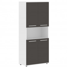 Шкаф высокий широкий EHCS 85.4 Мокко/Белый/Белый 852х430х1967 EDIS