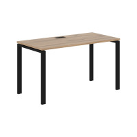 Стол прямой EUST 1367 Дуб Денвер светлый/Черный 1360х670х750 EDIS