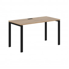 Стол прямой EUST 1367 Дуб Денвер светлый/Черный 1360х670х750 EDIS