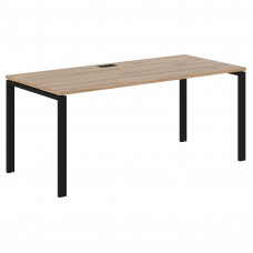 Стол прямой EUST 1780 Дуб Денвер светлый/Черный 1760х800х750 EDIS