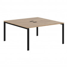 Стол 2-х местный EUWST 1516 Дуб Денвер светлый/Черный 1560х1606х750 EDIS