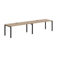 Стол 2-х местный EUWST 3580 Дуб Денвер светлый/Черный 3526х800х750 EDIS