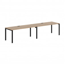 Стол 2-х местный EUWST 3580 Дуб Денвер светлый/Черный 3526х800х750 EDIS