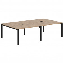Стол 4-х местный EUWST 2716 Дуб Денвер светлый/Черный 2726х1606х750 EDIS