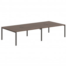 Стол 4-х местный EUWST 3516 Дуб Денвер тёмный/Мокко 3526х1606х750 EDIS