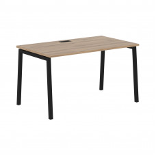 Стол прямой ELST 1380 Дуб Денвер светлый/Черный 1360х800х750 EDIS
