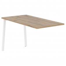 Брифинг-приставка ELB 1367 Дуб Денвер светлый/Белый 1360х670х750 EDIS