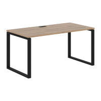 Стол прямой EQST 1580 Дуб Денвер светлый/Черный 1560х800х750 EDIS