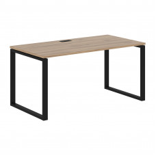 Стол прямой EQST 1580 Дуб Денвер светлый/Черный 1560х800х750 EDIS