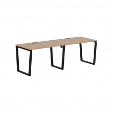 Стол 2-х местный EVWST 2380 Дуб Денвер светлый/Черный 2326х800х750 EDIS
