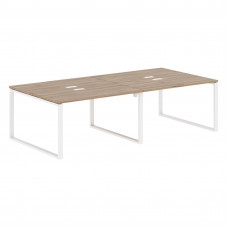 Стол 4-х местный EQWST 2713 Дуб Денвер светлый/Белый 2726х1346х750 EDIS
